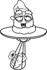 weihnachtsmann santa claus geschenke sack lichtstrahl nikolaus winter weihnachten klein süß neidlich aliens Ufo fliegen untertasse