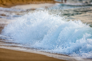 Big wave at sunrise time