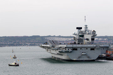 Aircraft Carrier in Port
