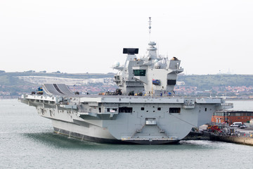 Aircraft Carrier in Port