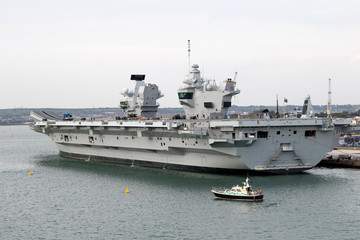 Aircraft Carrier in Port