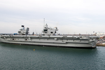 Aircraft Carrier in Port