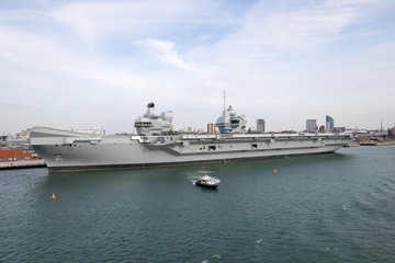 Aircraft Carrier in Port