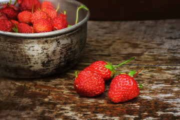 Red, ripe strawberries