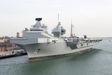 Aircraft Carrier in Port