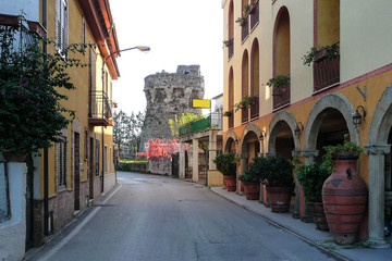 Fototapeta na wymiar Tower of Paestum - Salerno, Italy