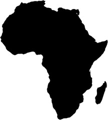 Africa continent Map illustration black © Oguz Dikbakan