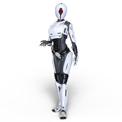 Fototapeta premium 女性ロボット