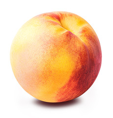Fresh peach isolated on white background