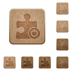 Switch on off plugin wooden buttons