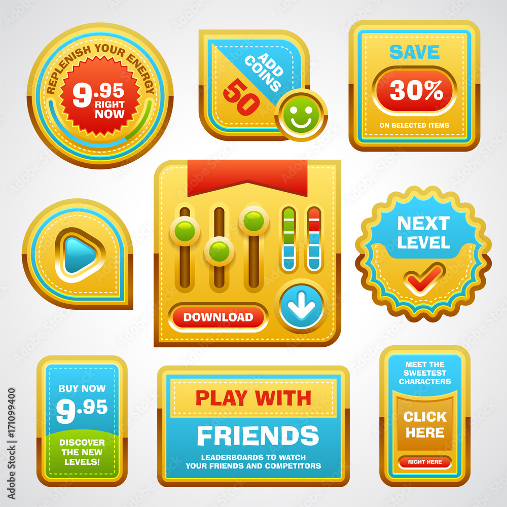 Poster game user interface elements