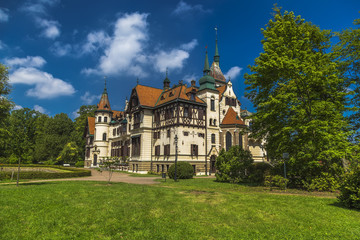 Fototapeta na wymiar Lesna Castle in the Czech Republic