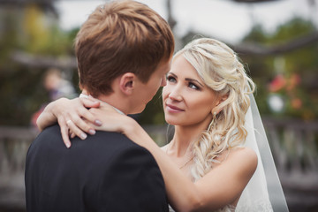 Wedding day. Bride and groom