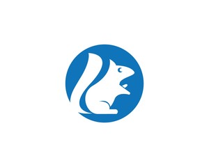 squirrel logo vector icon 
