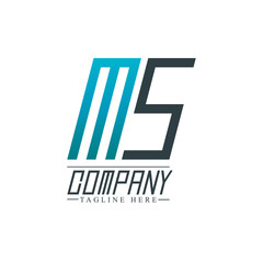 Initial Letter MS Design Logo Template