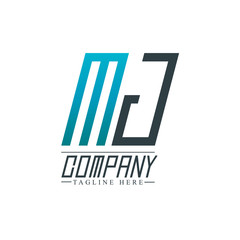 Initial Letter MJ Design Logo Template