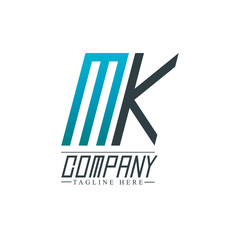 Initial Letter MK Design Logo Template