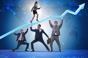 Fototapeta premium Businessman supporting recovery from economic crisis