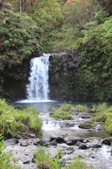Fototapeta na wymiar Hawaii Waikani Falls