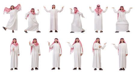 Arab man isolated on white background