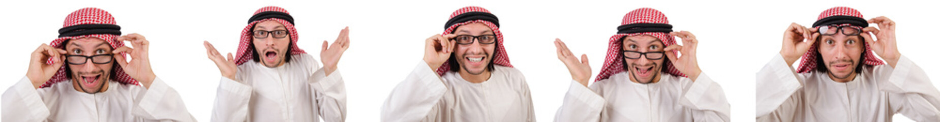 Arab man isolated on white background