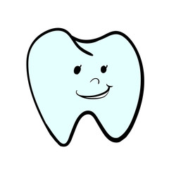 Tooth smile cartoon
