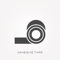 Silhouette icon adhesive tape