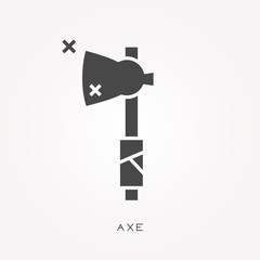 Silhouette icon axe