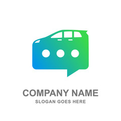 Transportation Car Taxi Online Logo Vector 