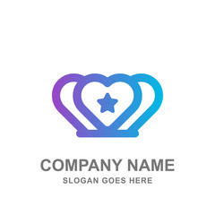 Simple Crown Logo Vector Icon 