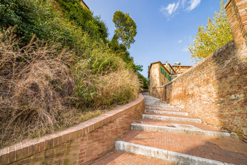 ancient staircase in siena
