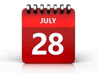 3d 28 july calendar