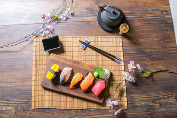 Japanese food Sashimi Sushi set