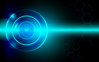 A digital technology security vector image 
