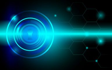 A digital technology security vector image 
