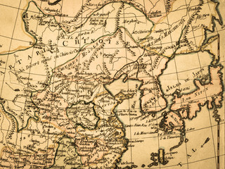Fototapeta na wymiar 古地図　東アジア