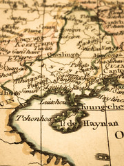 Fototapeta na wymiar 古地図　中国トンキン湾