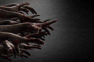 Zombie hands - obrazy, fototapety, plakaty