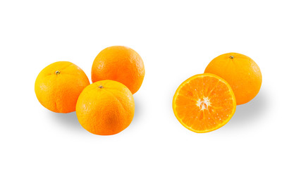 Orange isolated on white background., This has clipping path.