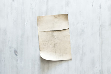 old paper on white wall