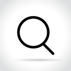 magnifying glass icon on white background