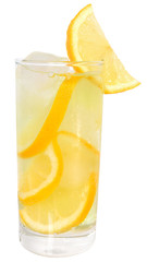 Lemonade with ice cubes