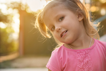 Girl child on outdoor