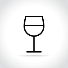 glass icon on white background