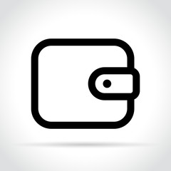 wallet icon on white background