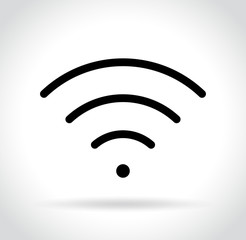 wifi line icon on white background