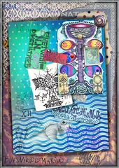 Rolgordijnen Esoterische, astrologische, alchemistische en mysterieuze papieren, collages, schetsen, tekeningen en manuscripten © Rosario Rizzo