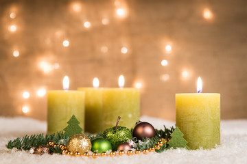 adventsgesteck - vierter advent