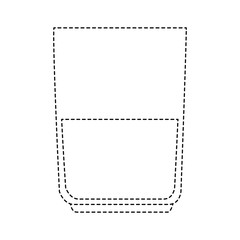 glass with beverage isolated icon vector illustration design