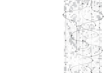 vector white background abstract technology communication data Science